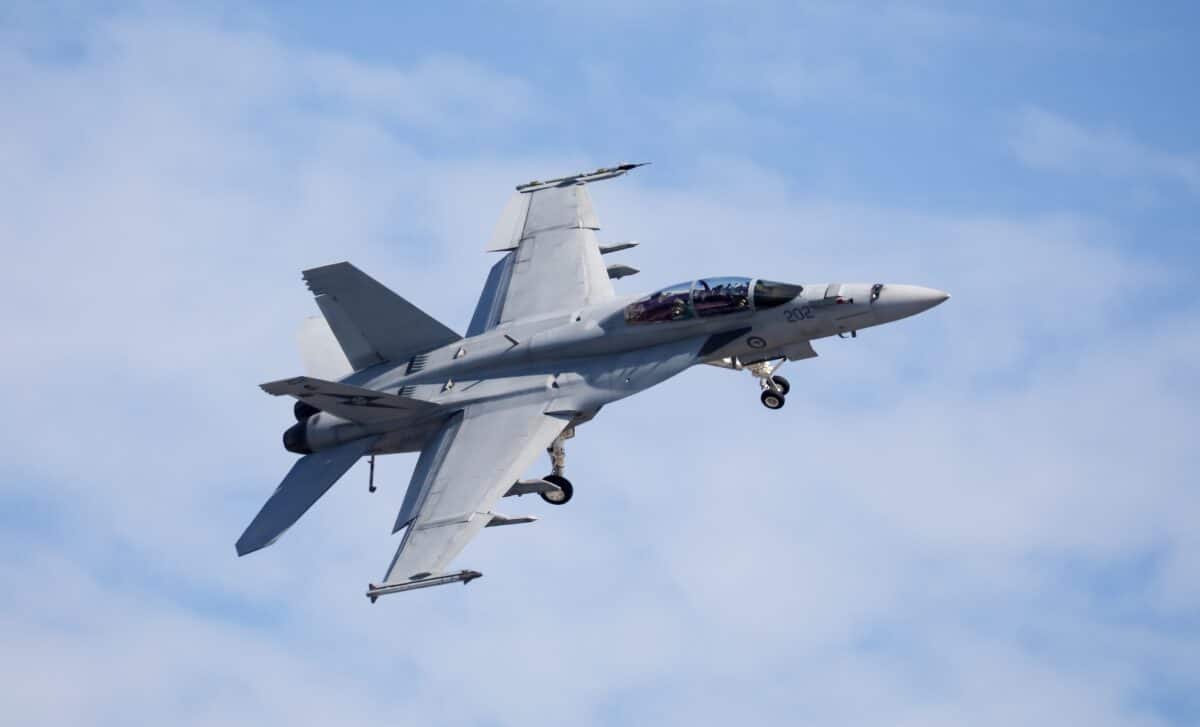 An Royal Australian Air Force FA18F Super Hornet