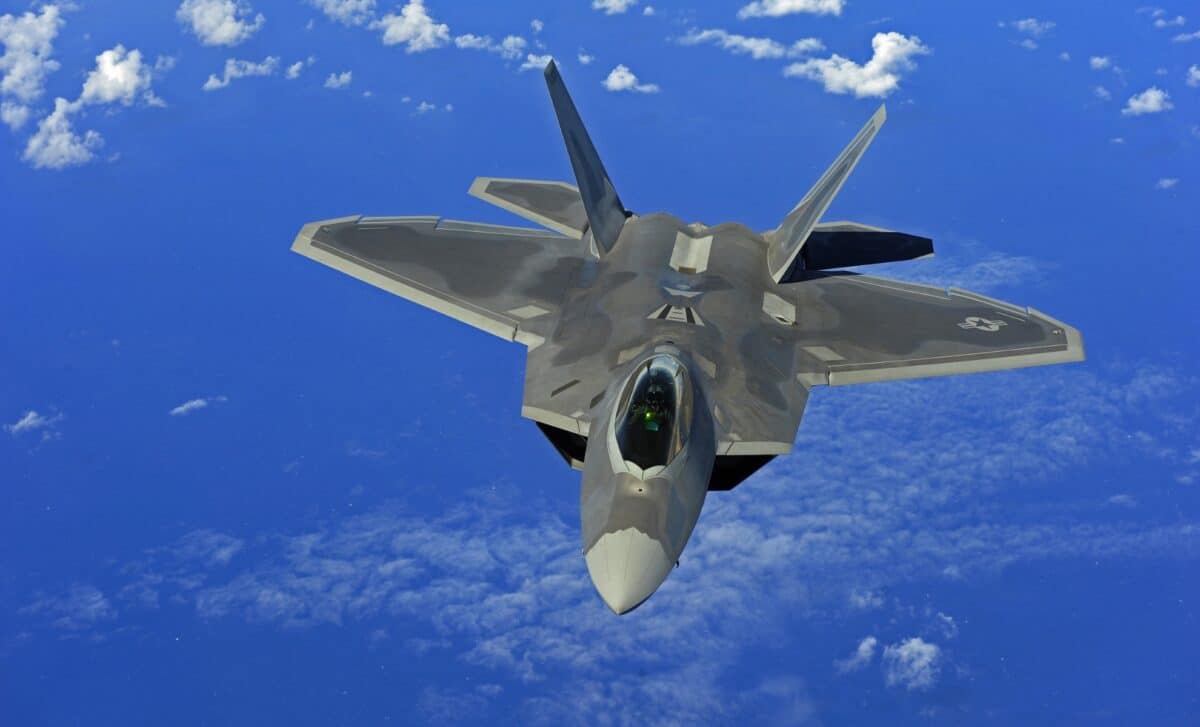 US Air Force F-22 fighter jet