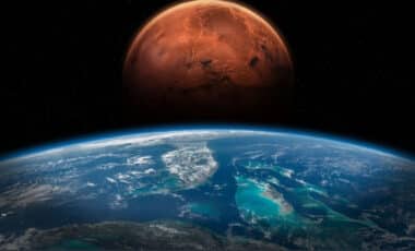 Mars and Earth