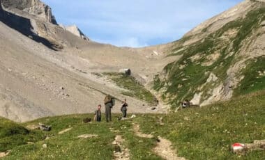 Men in Nazi Uniforms Hike Through Swiss Alps