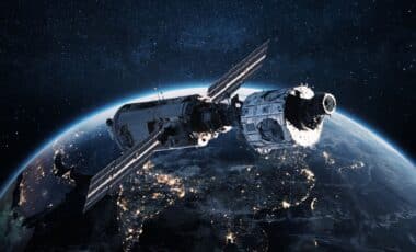 Satellite orbiting the Earth