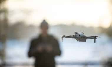 drone in flight