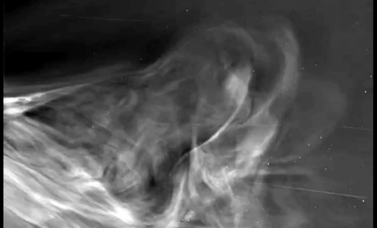 solar wind escaping from the surface of the star